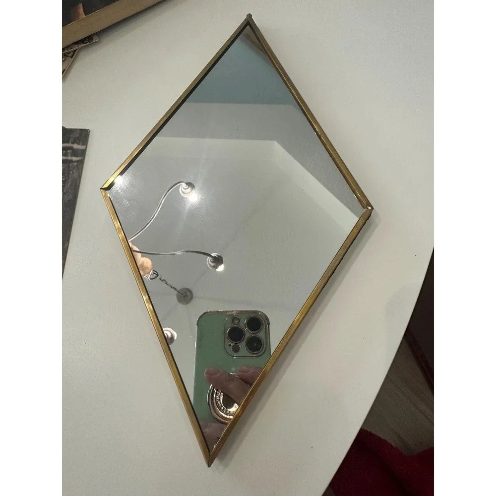 Vintage Diamond Shaped Wall Mirror